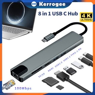 8 In 1 Adapter type c to usb Laptop Hub Multi Port Tipe C Usb-C Hdmi 4k 1080P Macbook Pro to Usb 3.0 PD Charging with SD TF Card