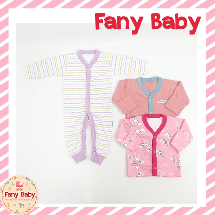 LITTLE QUEEN EXCLUSIVE SLEEPSUIT BUKA KAKI OBLONG ISI 3PCS