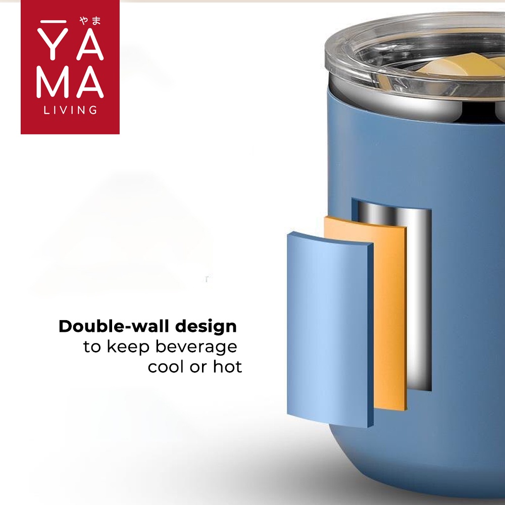 YAMA ZORU Double Wall Tumbler Stainless Cup Gelas Mug SUS 304 Tumblr Botol Minum Termos Panas Dingin Kopi Teh