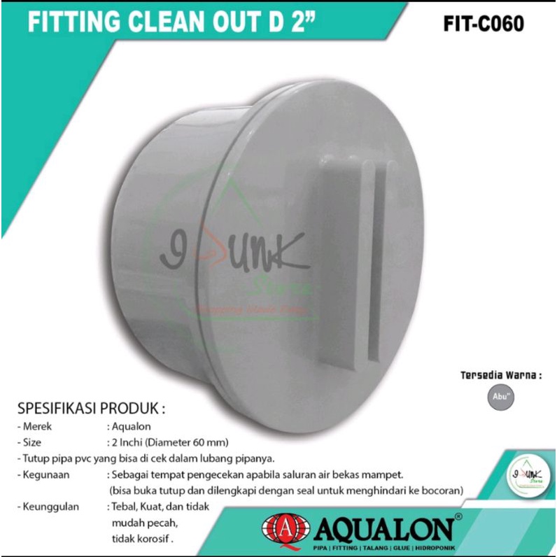 Jual Clean Out Pvc D Inch Tutup Sepiteng Inch Dop Drat