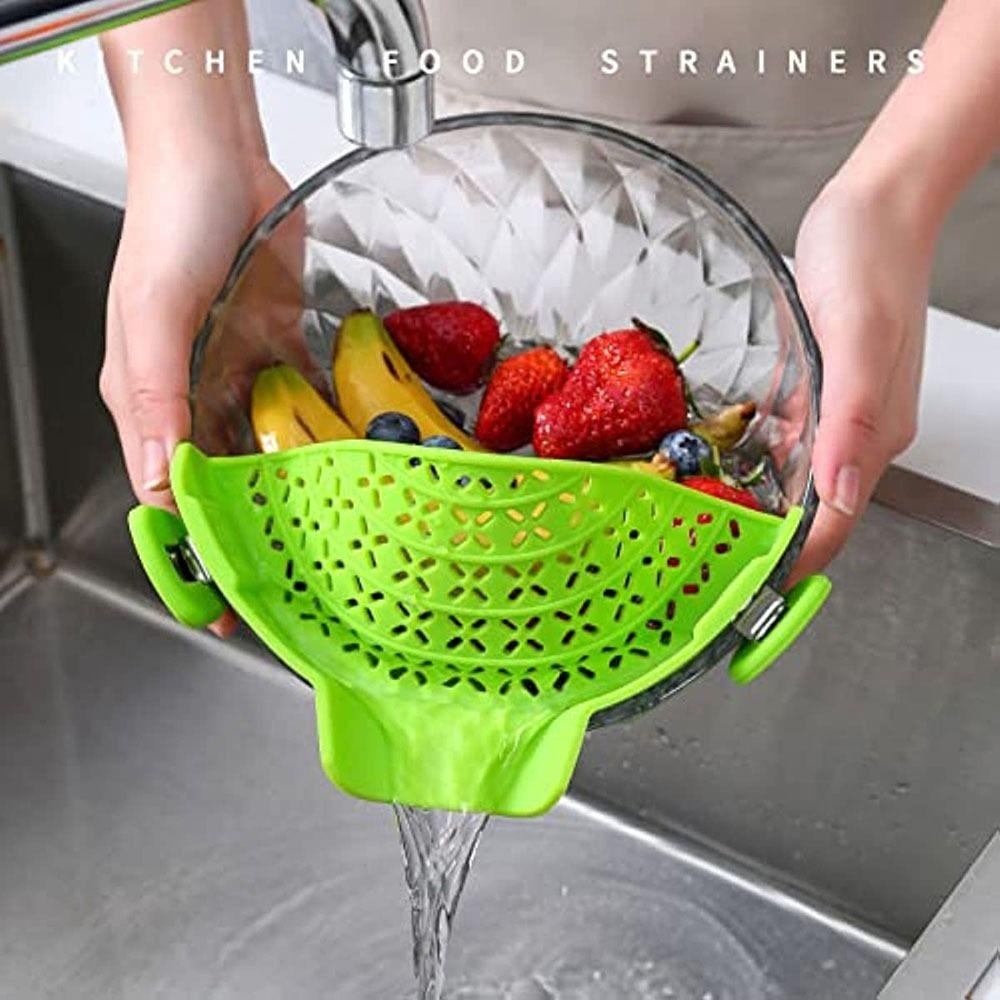 Solighter Saringan Dapur Cuci Aksesoris Filter Air Colander Drainer Draining Cairan Berlebihan