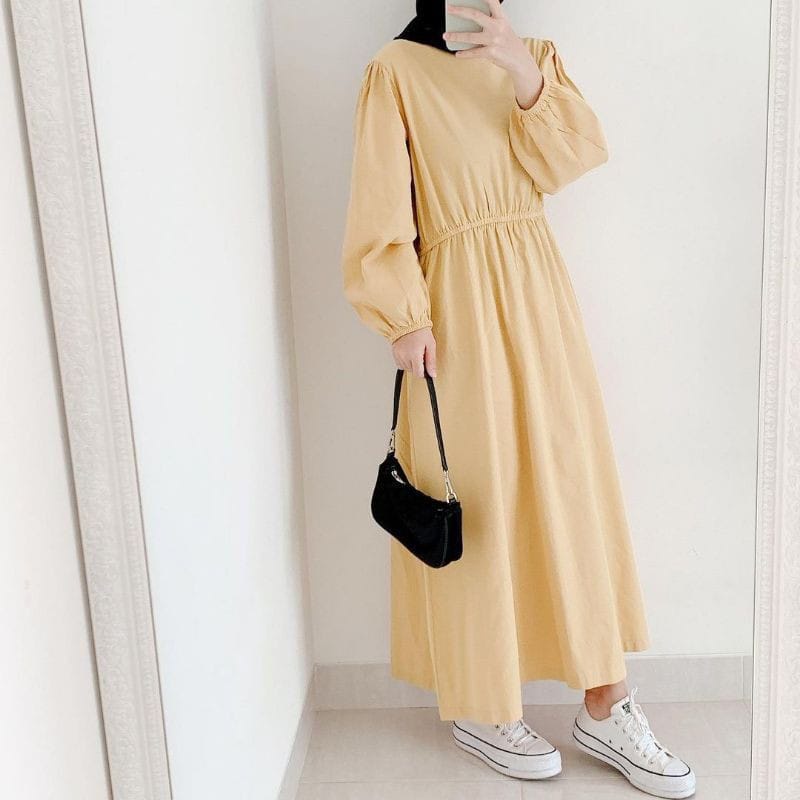 GF02 ~ KESSY DRESS BUSUI daily maxi SIZE S M L XL OOTD SIMPLE STYLISH BAHAN SHAKILA