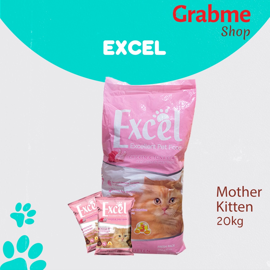 Makanan Kucing kering murah EXCEL All Variant 20 kg (GRAB GOSEND)