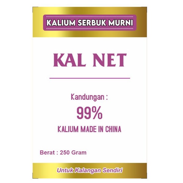 Pupuk Kalinet / Kalnet serbuk kalium bukan cair  250 gram (Pupuk bunga dan buah) murni Kalium serbuk