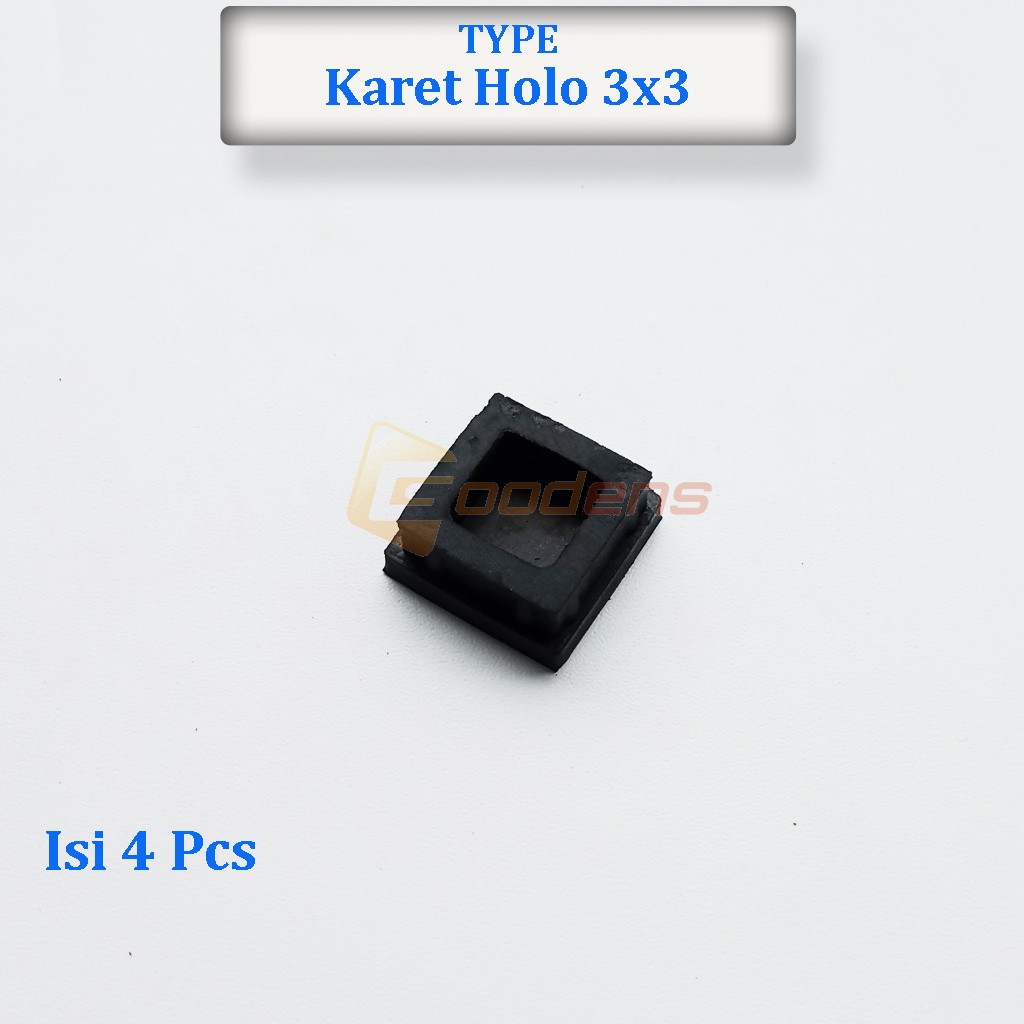 Karet Holo 3x3 Karet Pengaman Kaki Meja Kursi isi 4 pcs