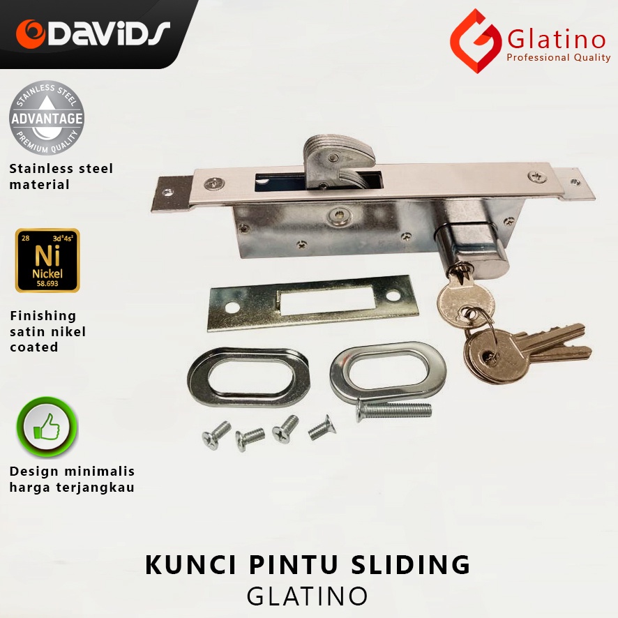 Kunci Pintu Aluminium Sliding Konci Alumunium Almunium Slot Glatino