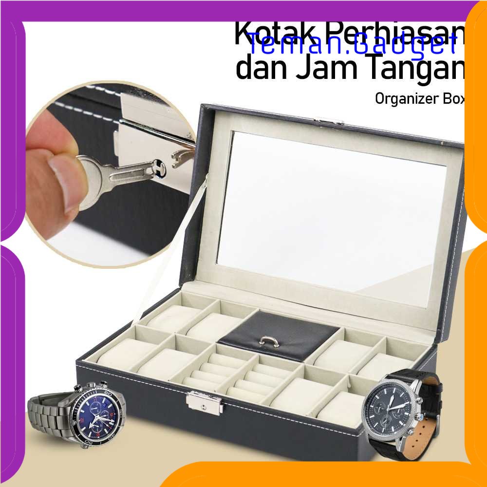 TG-TRV Kotak Perhiasan dan Jam Tangan Organizer Box