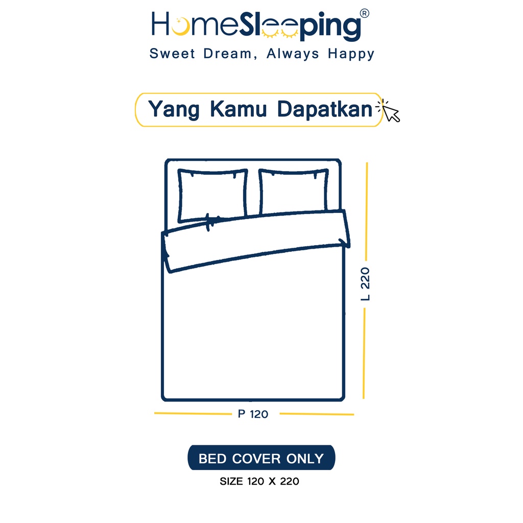 Bed cover only 120x220 minimalis/aesthetic