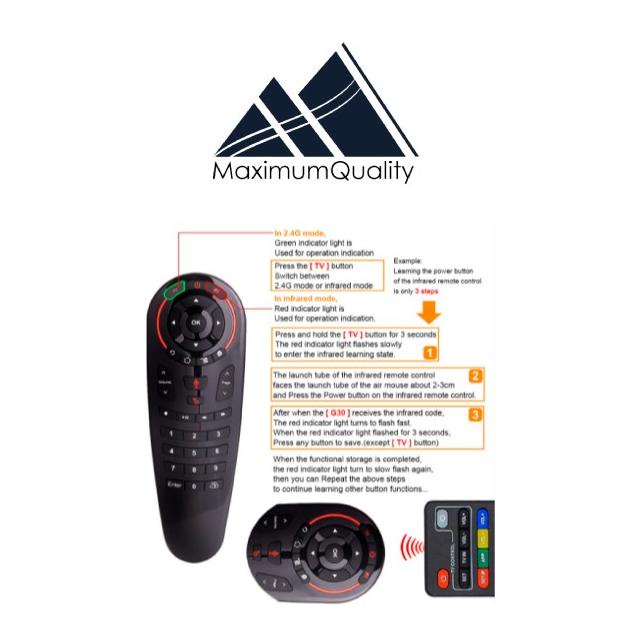 30S Air Mouse 2.4G Set Top Box/Smart Tv With Voice Control Ir Learning