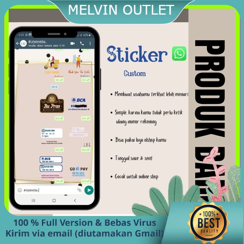 

Sticker Whatsapp Nomor Rekening Bank / Stiker Whatsap Termurah
