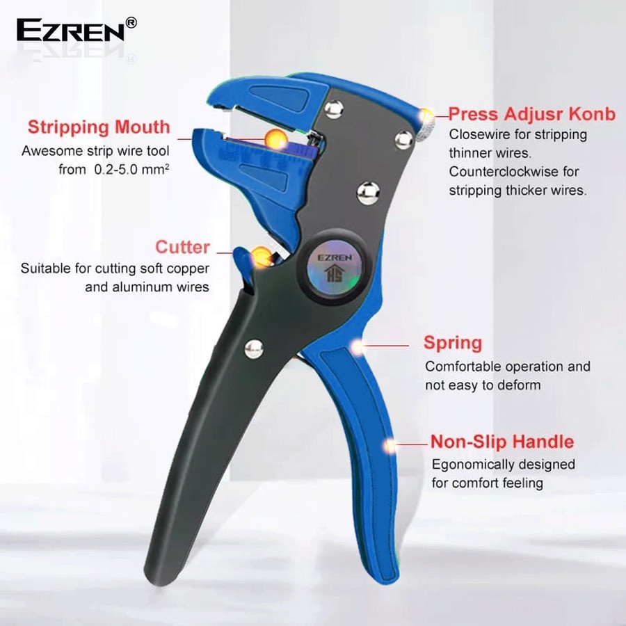 Ezren EZ-1A Wire Stripper Tang Kupas Kabel 0.5 - 6 mm Automatic