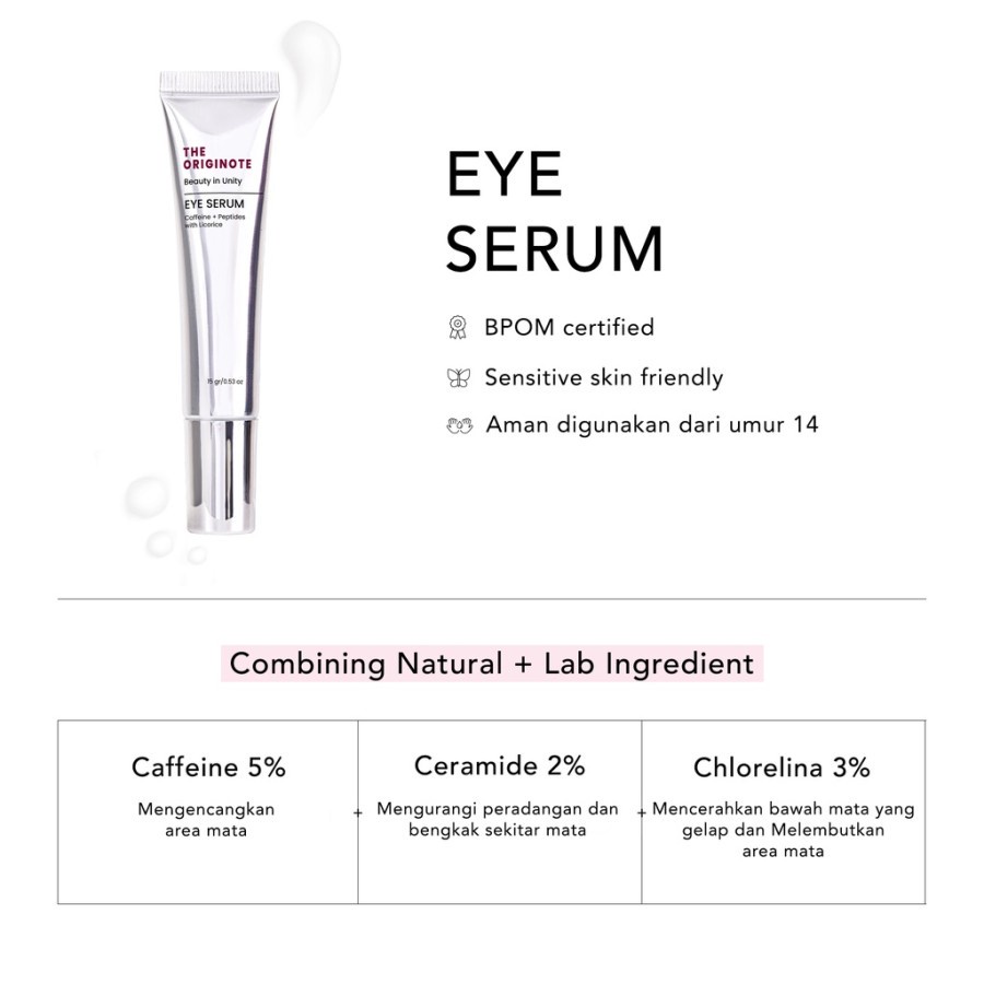 The Originote Series Moisturizer Gel | Eye Cream Originote | Serum Originote Bright B3 | Acne B5 | Ceratides | Astachiol | Peeling Skincare ORIGINAL BPOM