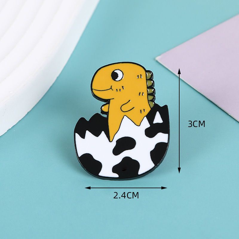 Bros Pin Enamel Desain Kartun Dinosaurus Untuk Anak