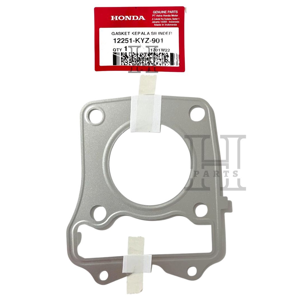 PAKING MESIN KEPALA SILINDER GASKET CYLINDER HEAD SUPRA X 125 FI &amp; SUPRA X 125 HELM IN 12251-KYZ-901 ASLI ORIGINAL AHM HGP HONDA