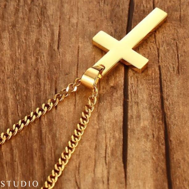 KALUNG SALIB PRIA KOREA / KALUNG LIONTIN SALIB / KALUNG PRIA / KALUNG - Emas