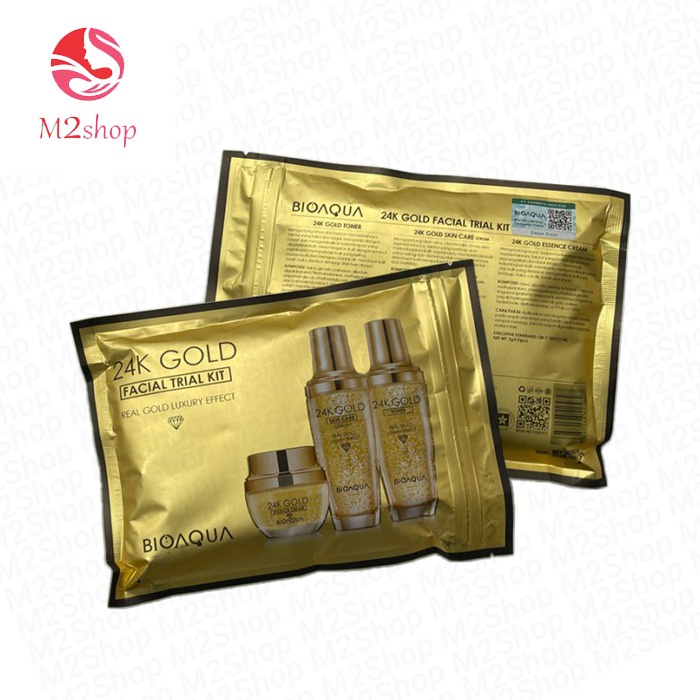 [BSGK] BIOAQUA 24K Gold Facial Trial Kit 3gr - BPOM