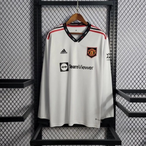 Dijual BAJU BOLA JERSEY LS MU AWAY 2022 2023 JERSEY LENGAN PANJANG MU AWAY - M Berkualitas
