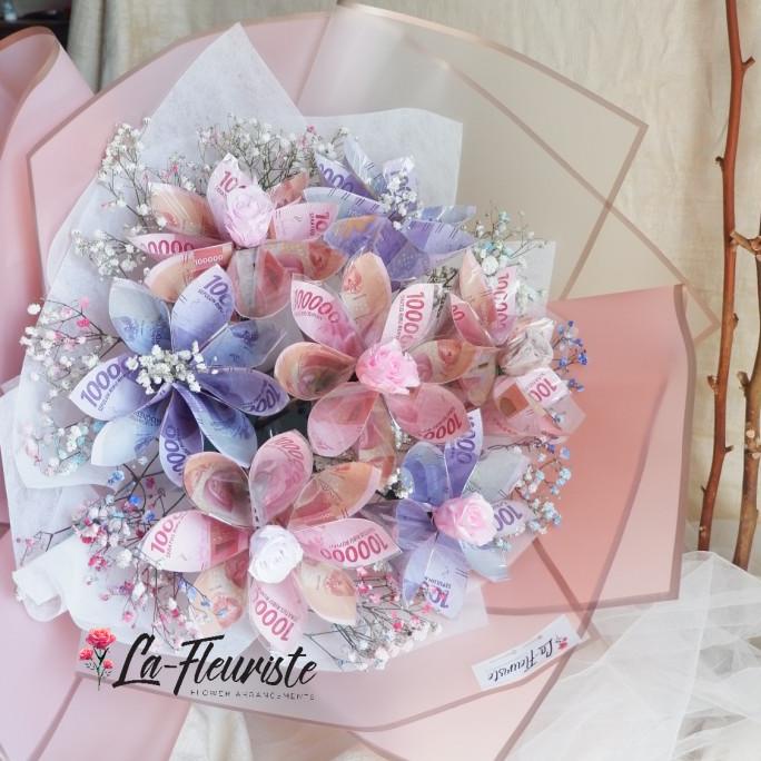 Jual Pembuatan Buket Uang Money Bouquet Kerangka Bunga Uang Model Star Shopee Indonesia 