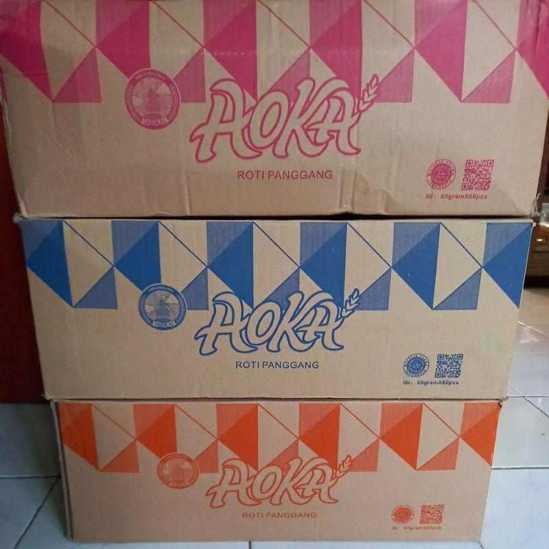 

Roti panggang viral Aoka per karton isi 60 pcs