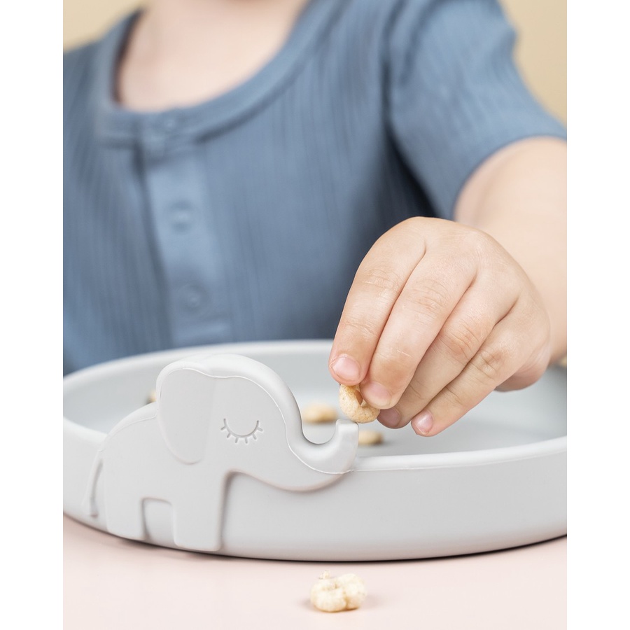 Done by Deer Peekaboo Plate Elphee - Piring Anak MPASI Silikon / Silicone Plate