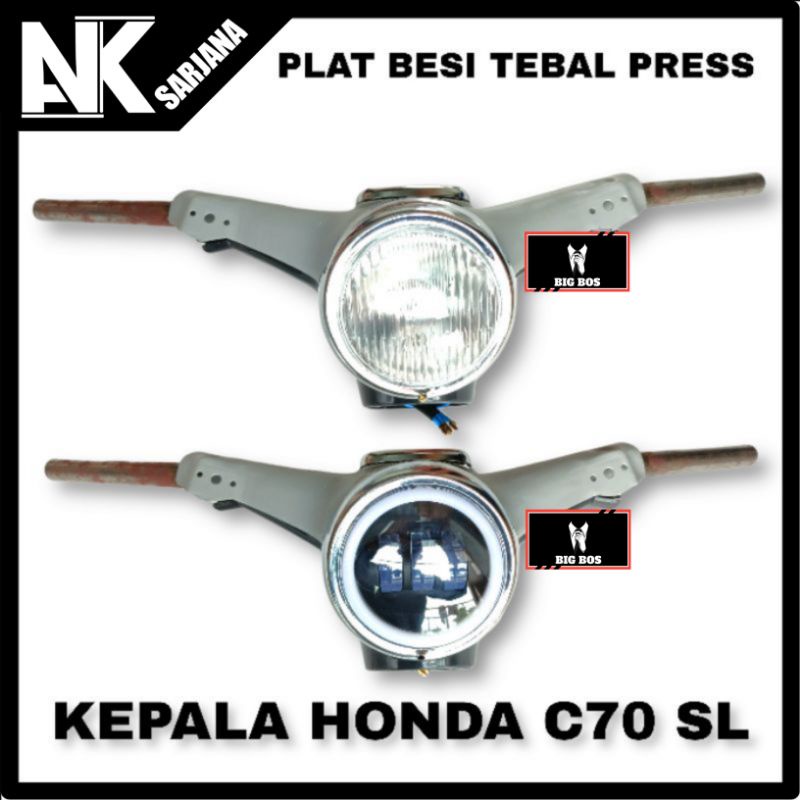 KEPALA HONDA C70 BATOK HONDA C70 SL KOMPLIT SET LAMPU DAYMEKER LAMPU BOHLAM DAN SPEDOMETER PRESISI S