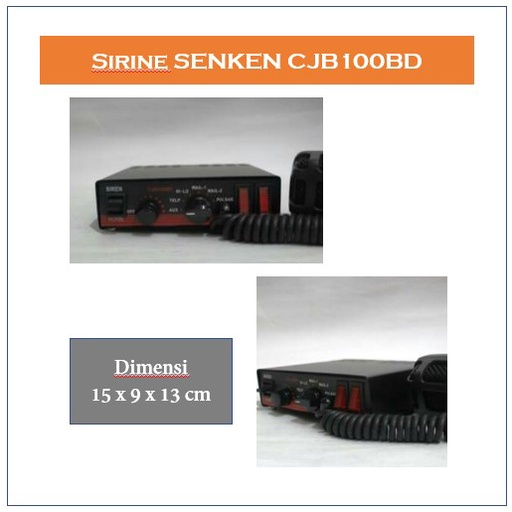 Sirine SENKEN CJB100BD Power 100 watt Sirine Polisi Patwal Sirine Mobil PJR Murah Kualitas Bagus Sen
