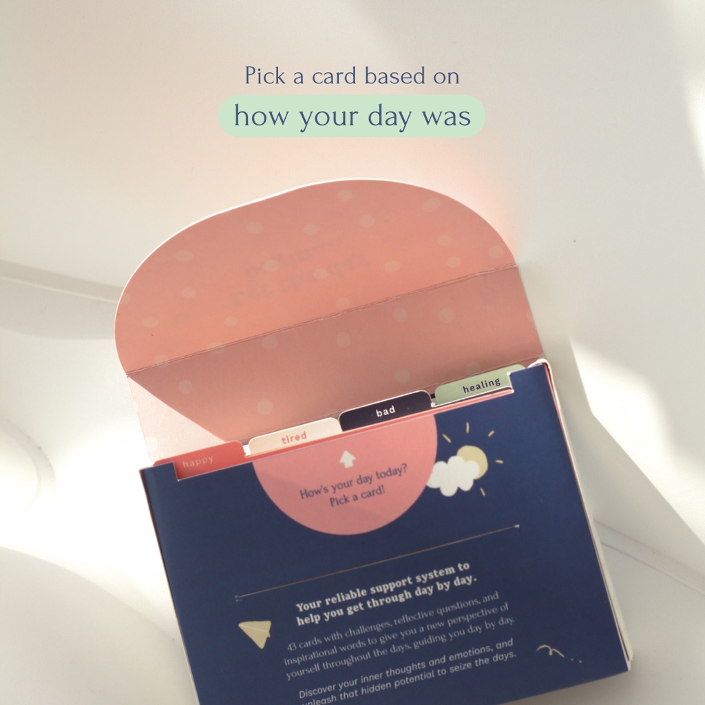 Suka Home X Blessing Bell &quot;Day By Day&quot; Special Collaboration | Kartu Motivasi | Gelas Aesthetic | Self Care Routine | Me Time Kit | Positive Affirmation Cards | Gift Set | Hadiah untuk Sahabat