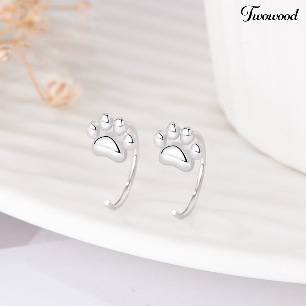 1 Pasang Anting Stud Hypoallergenic Lapis Silver Model Setengah Lingkaran Untuk Wanita