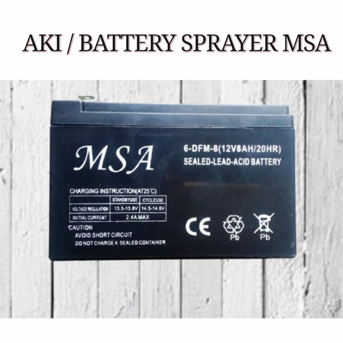 Battery Sprayer Msa ( Aki Battery Batre Accu Sprayer Elektrik 12V 8Ah