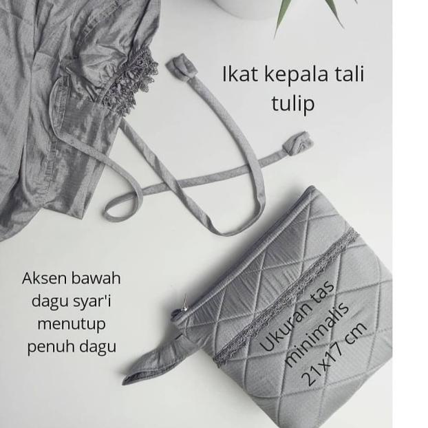 Mukena Traveling Premium Khadeeja Parasut Dobby Jumbo Adem Ringan - lavender, Mukena Set