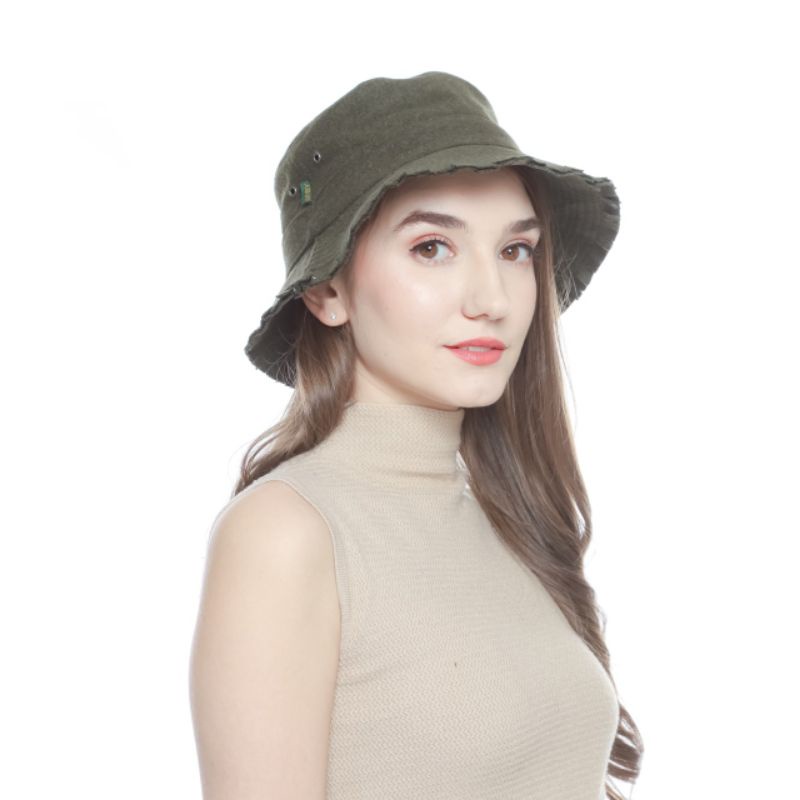 Wankbay Topi Bucket/ Bucket Hats Unisex/ Bucket Hat Beludru Ripped