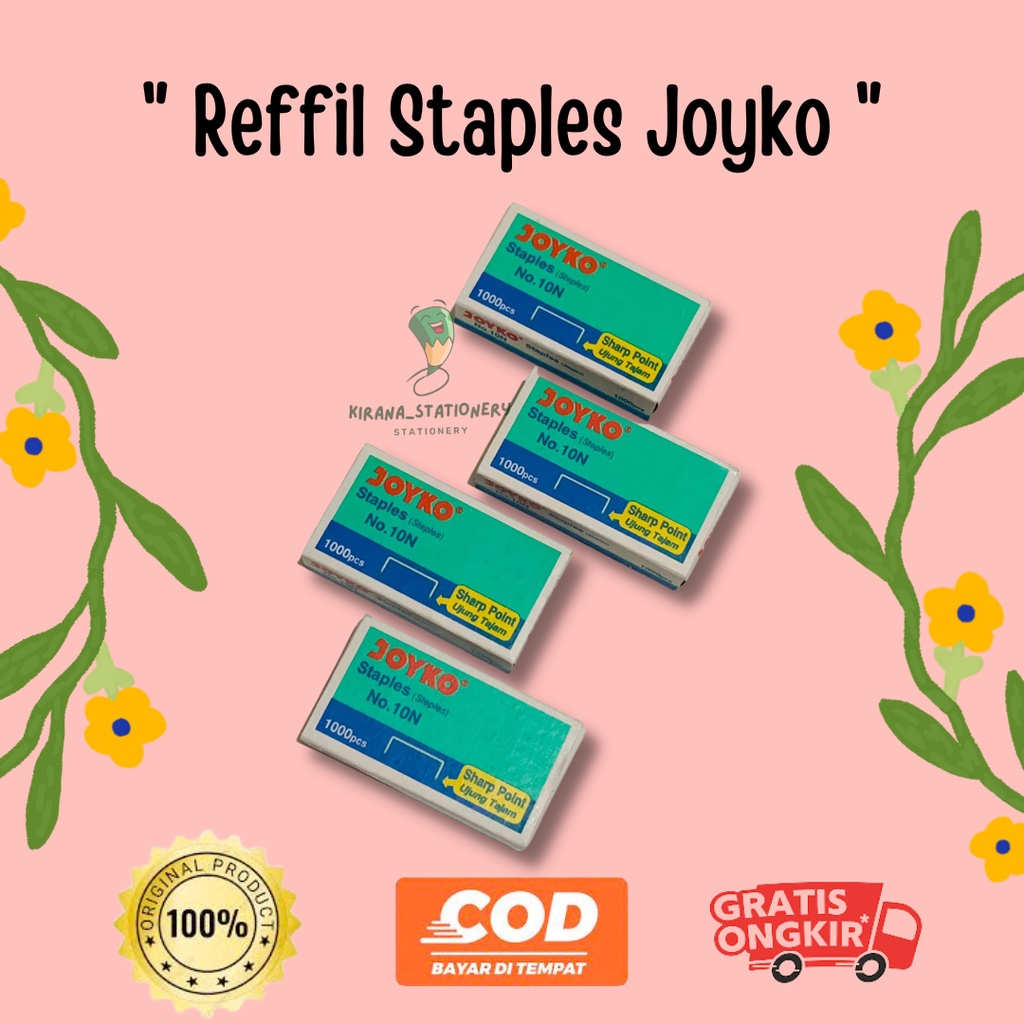 

TERMURAH STAPLER ISI STEPLER REFILL ISI STAPLES REFILL STAPLES JOYKO NO 10