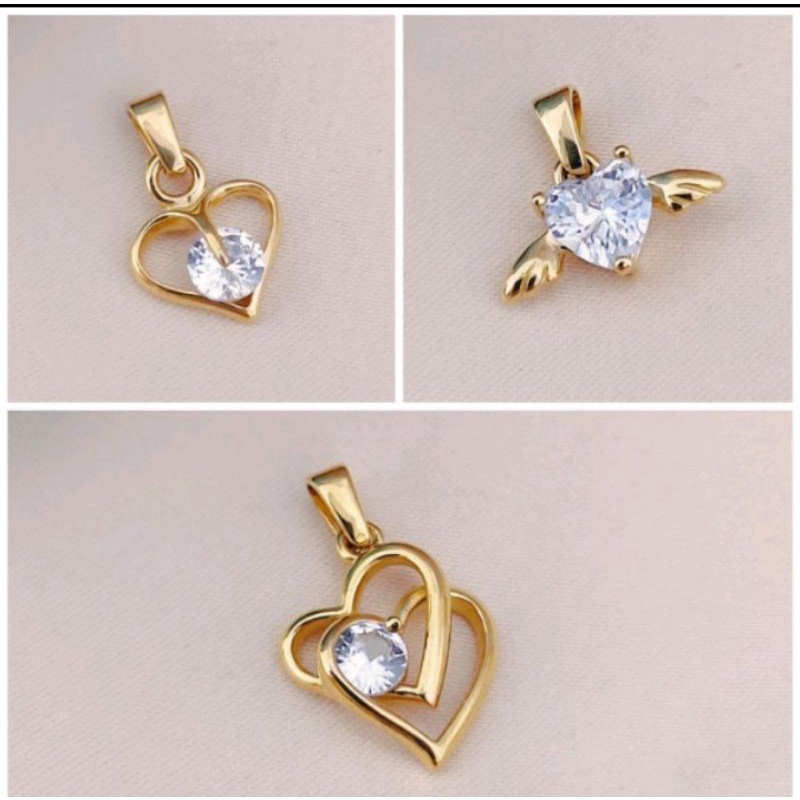 Liontin titanium bermacam-macam model warna gold stainless steel