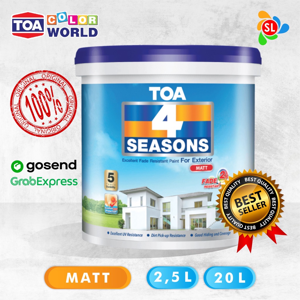 Cat Dinding / Tembok Exterior Toa 4 Seasons 20 Liter Matt