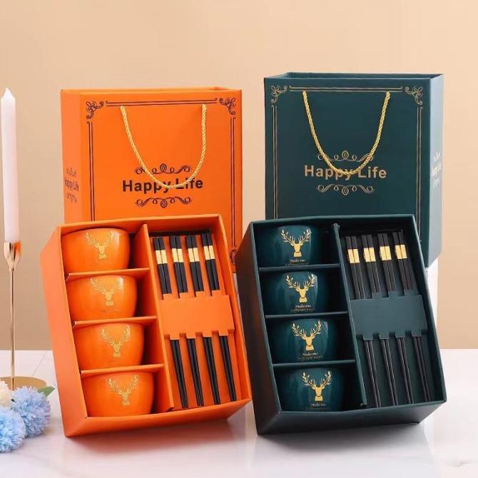 Mangkok Keramik Set Hampers Natal Souvenir Natal Kado Natal Mangkok Storannejaa