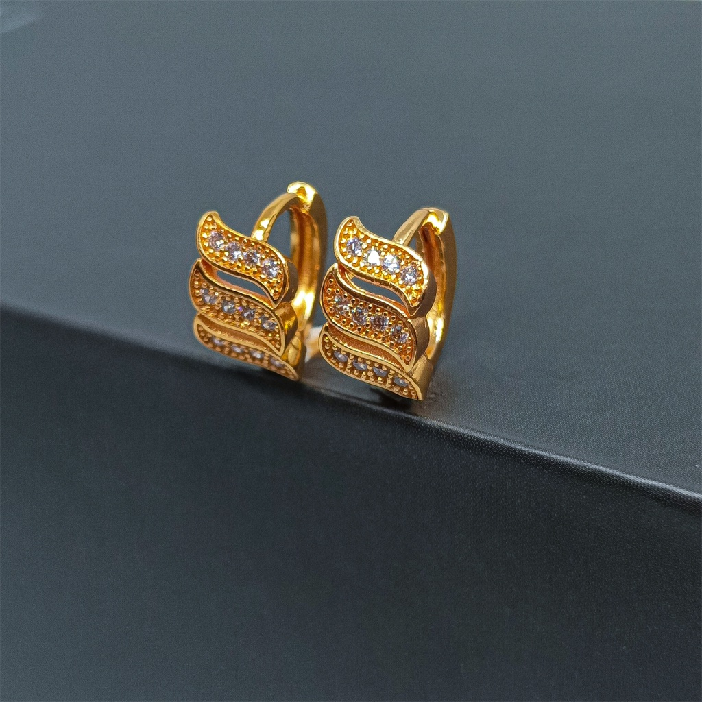 JEWELRY COD anting titanium wanita emas muda anti karat dewasa tusuk korea asli panjang dan luntur korea style