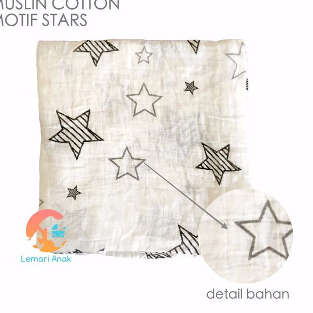 Muslin Cotton Organic - Muslin Blanket - Bedong Muslin - ICE CREAM