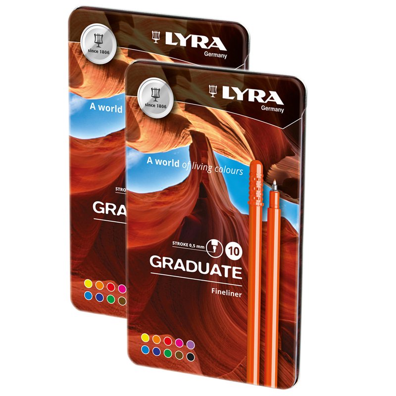

R2GO - LYRA Graduate Fineliner Metal Box 10pcs #6771100