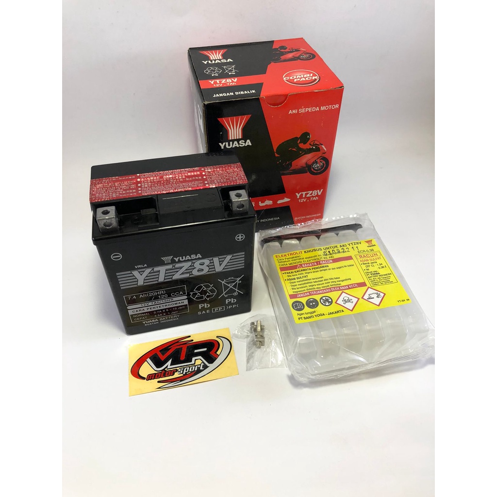 aki accu cbr250rr cbr250r r25 mt25 xmax yuasa ytz8v
