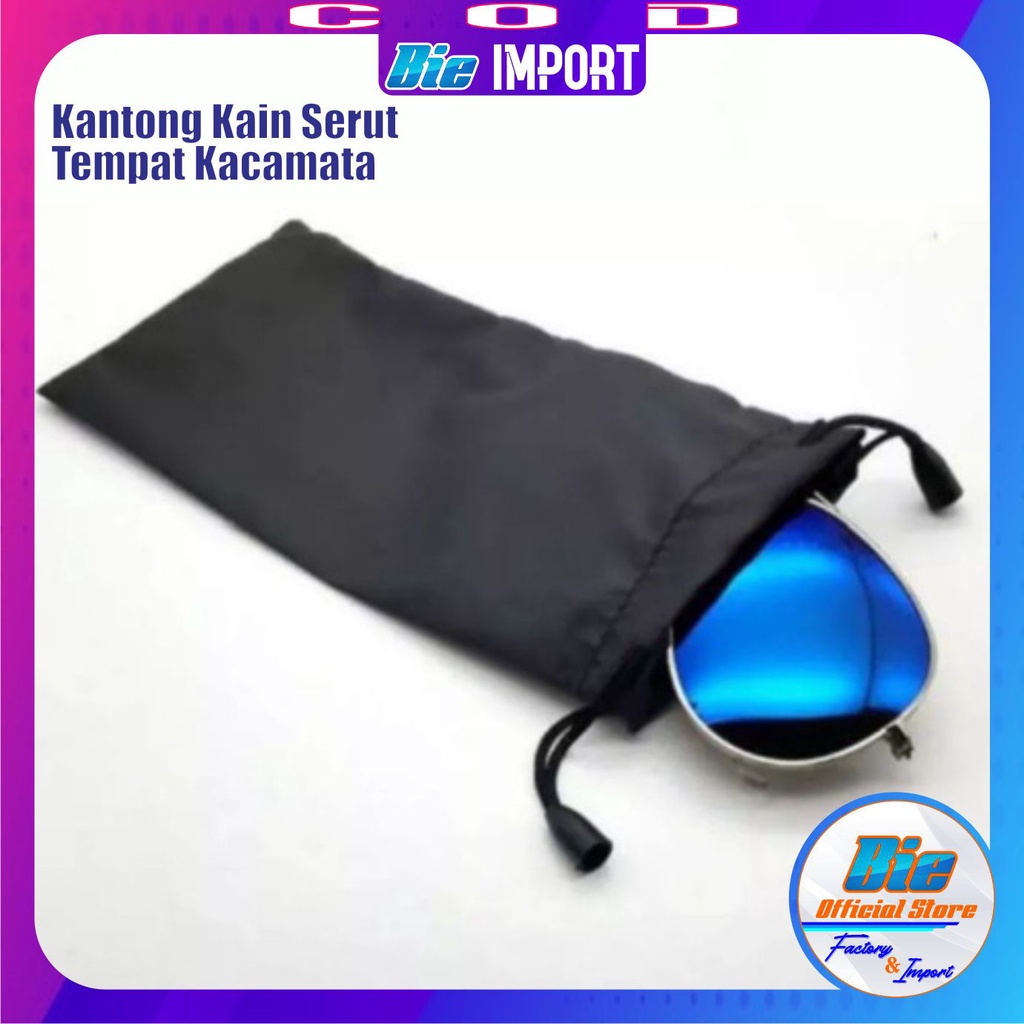 Tempat Kacamata Kain Serut Simple Impor Best Seller