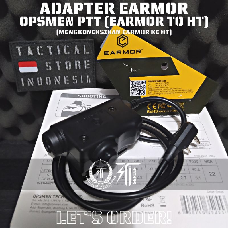 Adapter Earmor Opsmen PTT (Earmor to HT)