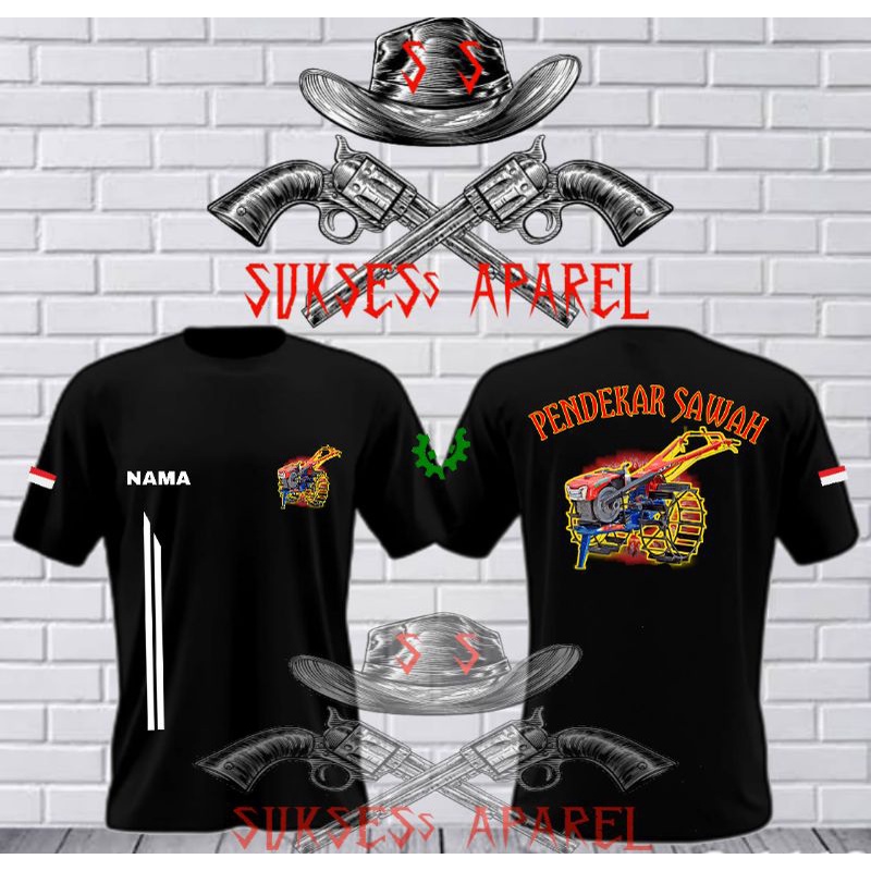 Kaos traktor lengan pendek/quick/pendekar sawah