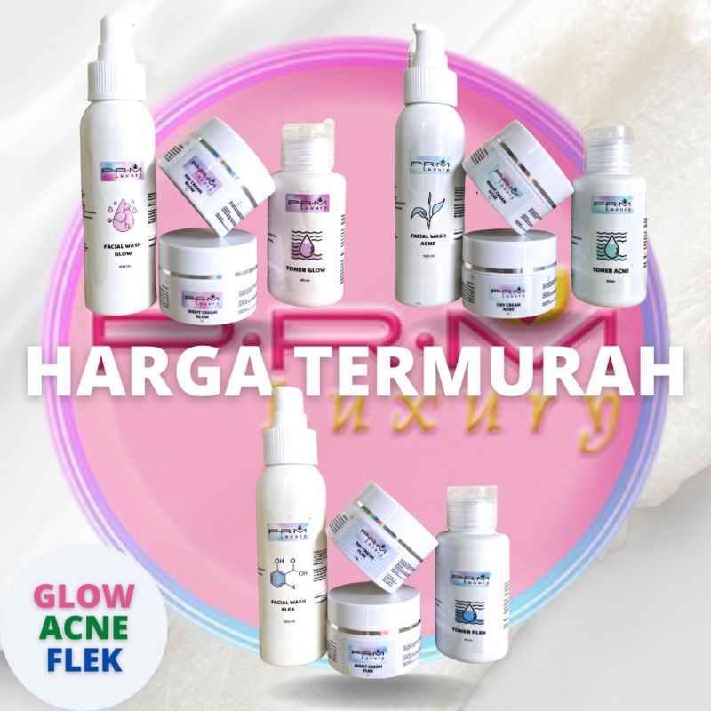 PRM LUXURY SKINCARE BPOM PAKET GLOW/ACNE/FLEK