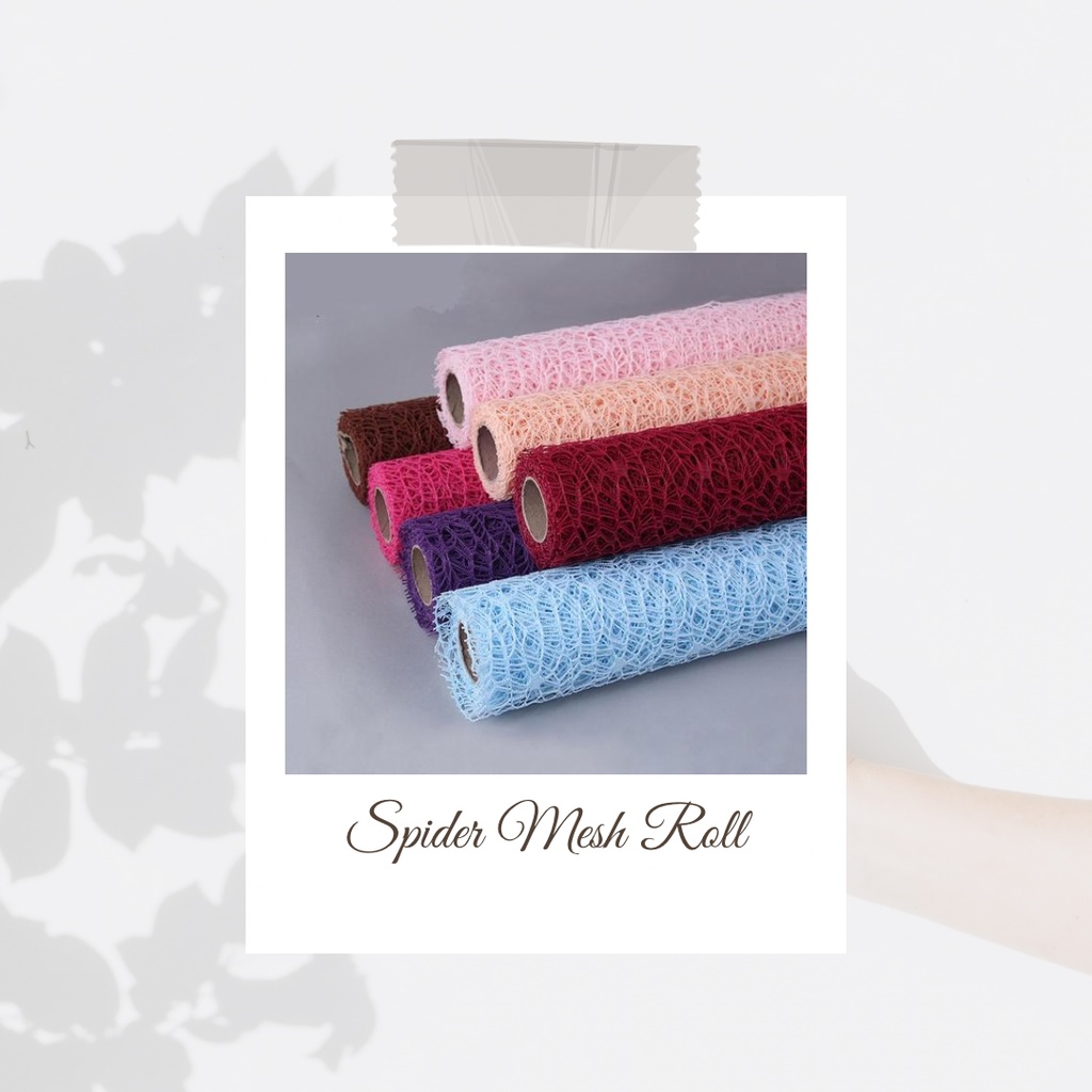 

SPIDER MESH ROLL KERTAS BUNGA IMPORT KOREA WRAPPING PAPER PEMBUNGKUS BUNGA DIY FLORIST FLOWER