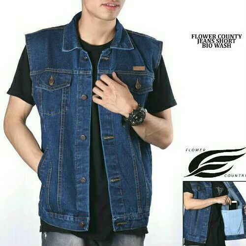 Rompi Jeans Big Size M,L,XL,XXL,XXXL Original Flower Country