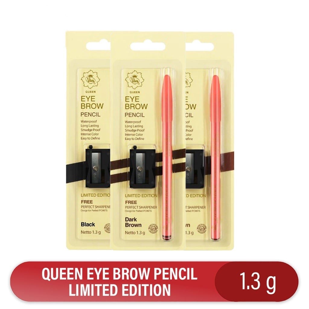 ✿ELYSABETHME✿ Viva pensil alis queen plus serutan untuk alis natural eyebrow pencil