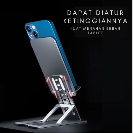 Phone Holder Stand Folding Desktop Phone Stand Phone Tablet Holder Metal Stand Hp Dudukan Foldable Adjustable Height