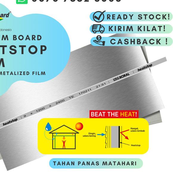 Papan Gipsum ANTI PANAS HEATSTOP 9 mm - Gypsum Jayaboard