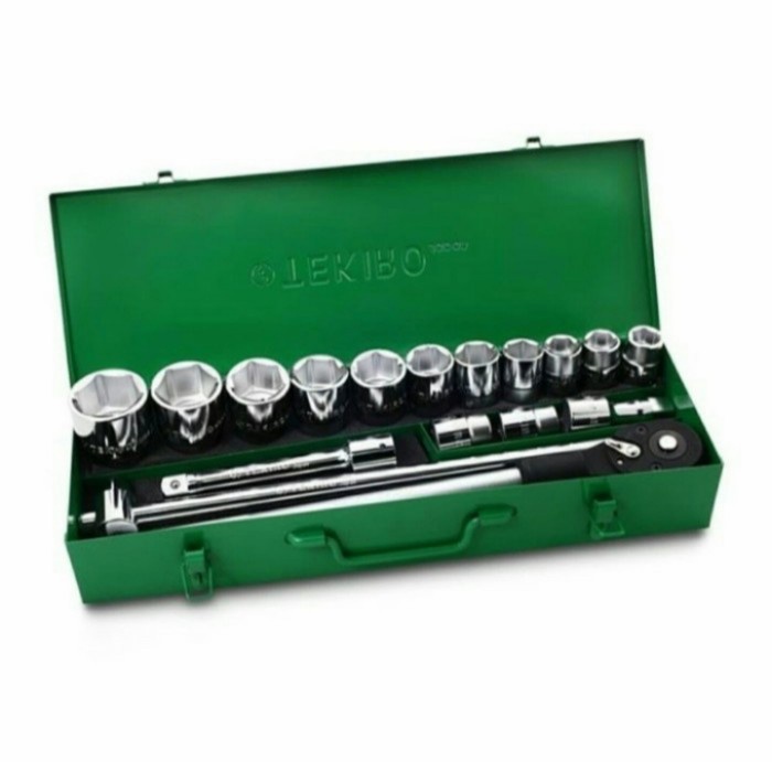 TEKIRO SC-SE0603 3/4&quot; DR. SOCKET SET 12 PT 19 - 50 MM 18 PCS