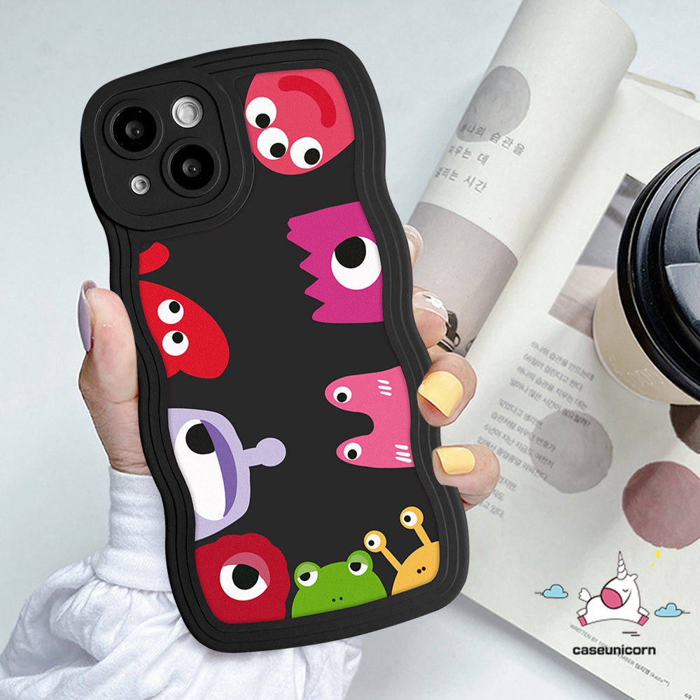 Soft Case Desain Kartun Monster Kecil Lucu Untuk iPhone 6 6s 7 8 Plus 11 14 12 13 Pro Max XR 14 Plus X XS Max SE 2020